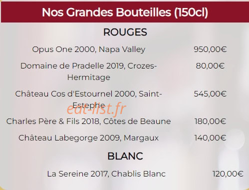 Le Grand Café — carte page 15