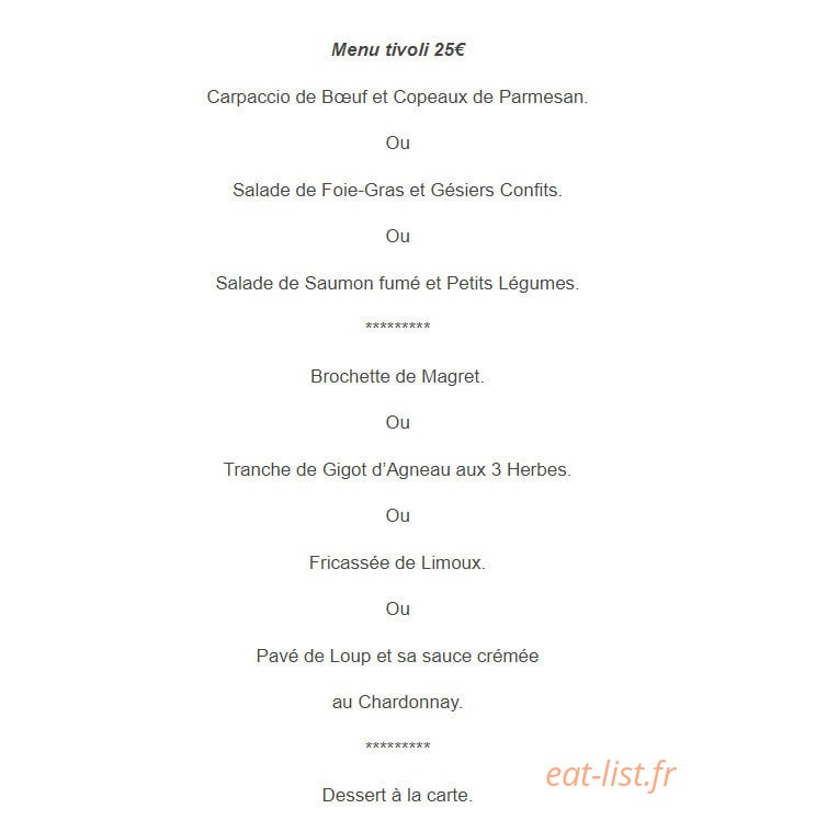 Le Tivoli — carte page 1