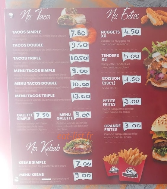 Snack Y-C — carte page 3