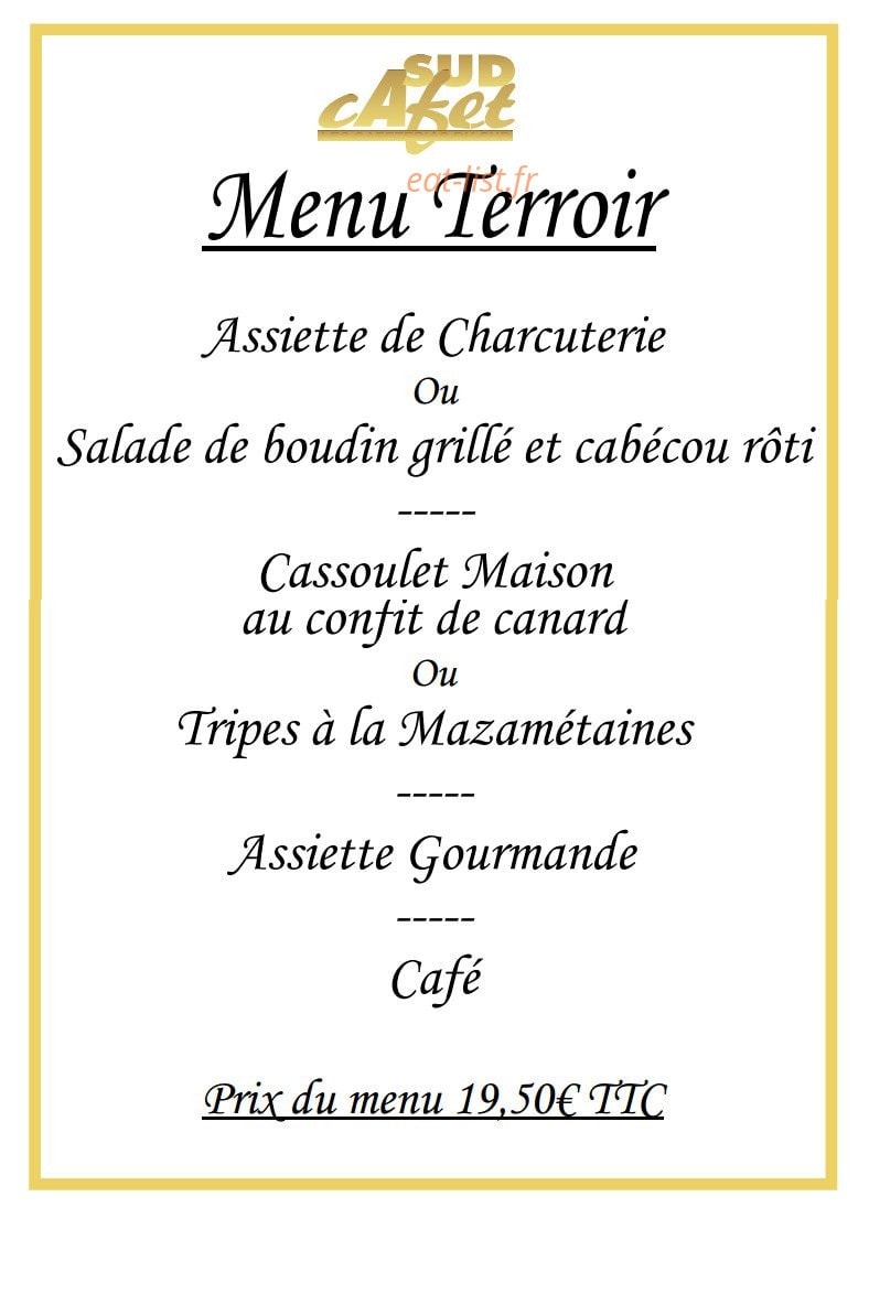 Sud cafet — carte page 13
