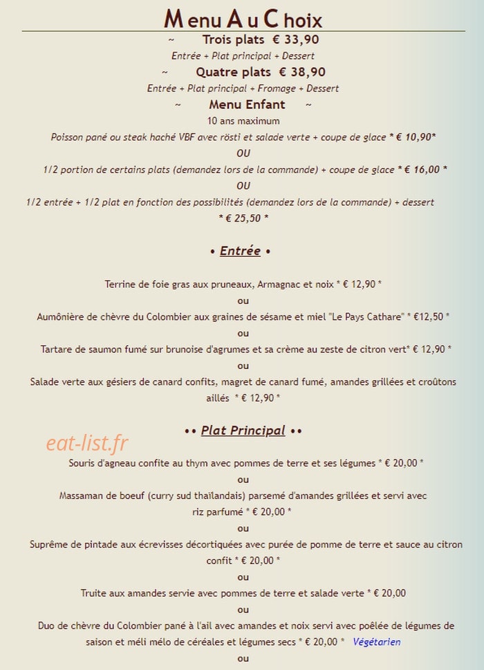 A La Prise D'alzeau — carte page 1