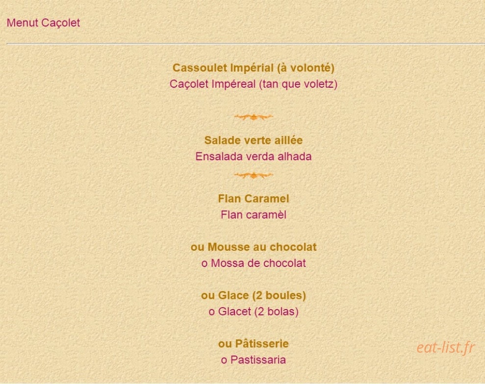 Hostellerie Etienne — carte page 3