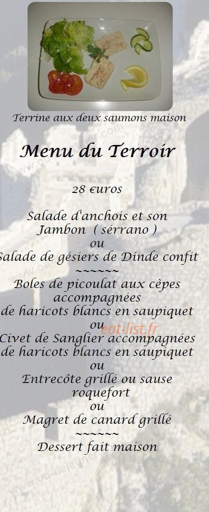 Auberge La batteuse — carte page 3