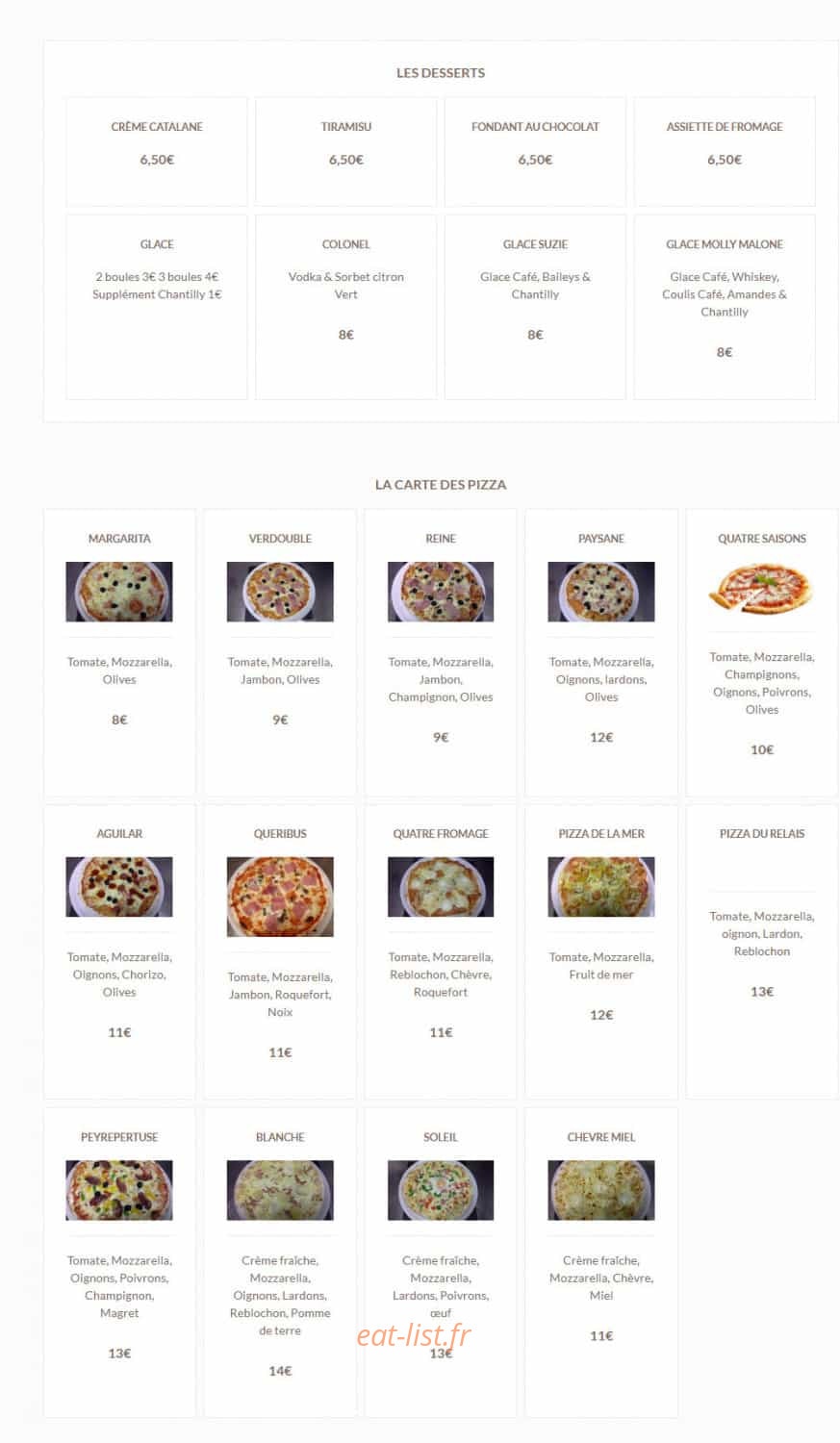 Le Relais D'aguilar — carte page 3
