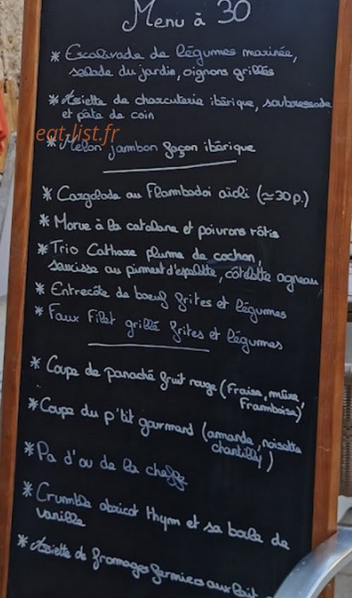 Le p'tit gourmand — carte page 1