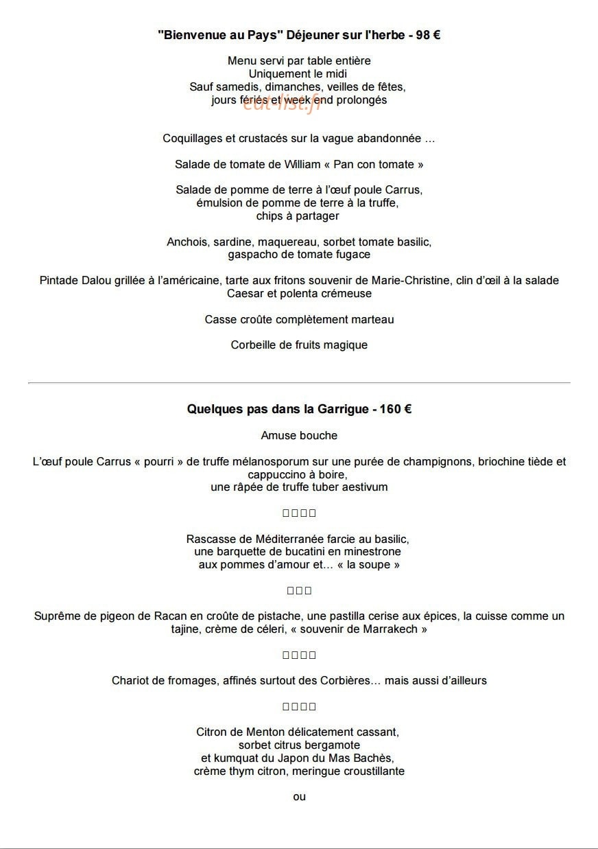 Auberge du Vieux Puits — carte page 6