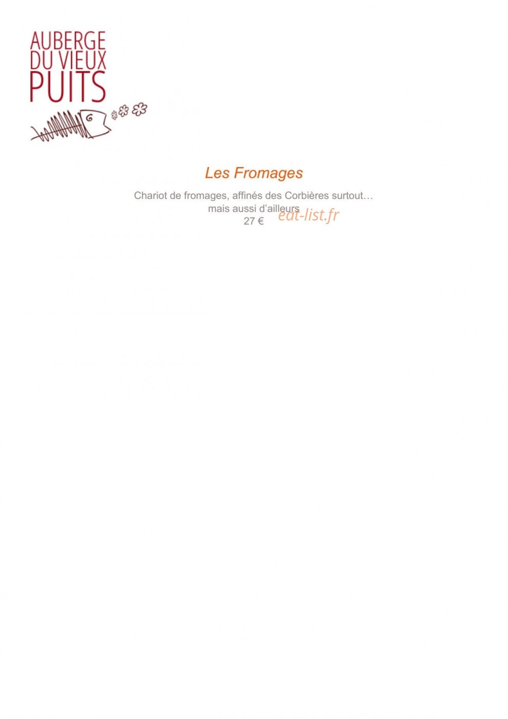 Auberge du Vieux Puits — carte page 4