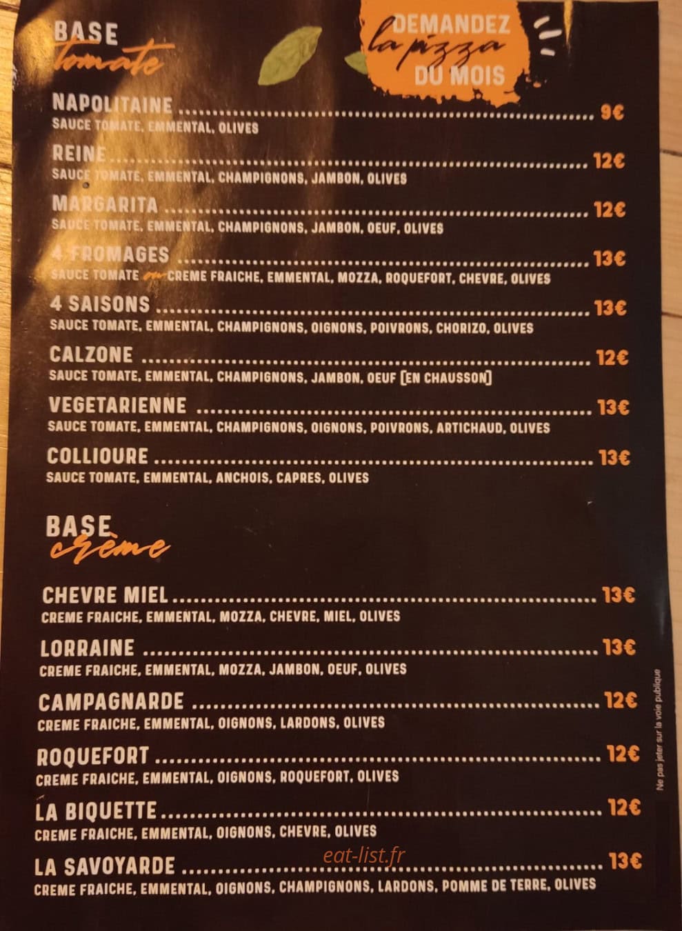 Pizza cathare — carte page 2