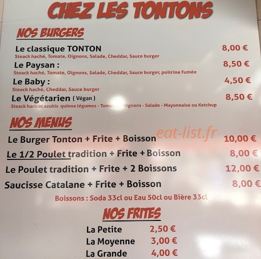 Chez les Tontons — carte page 1