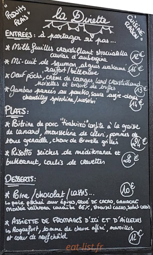 La Dinette — carte page 1