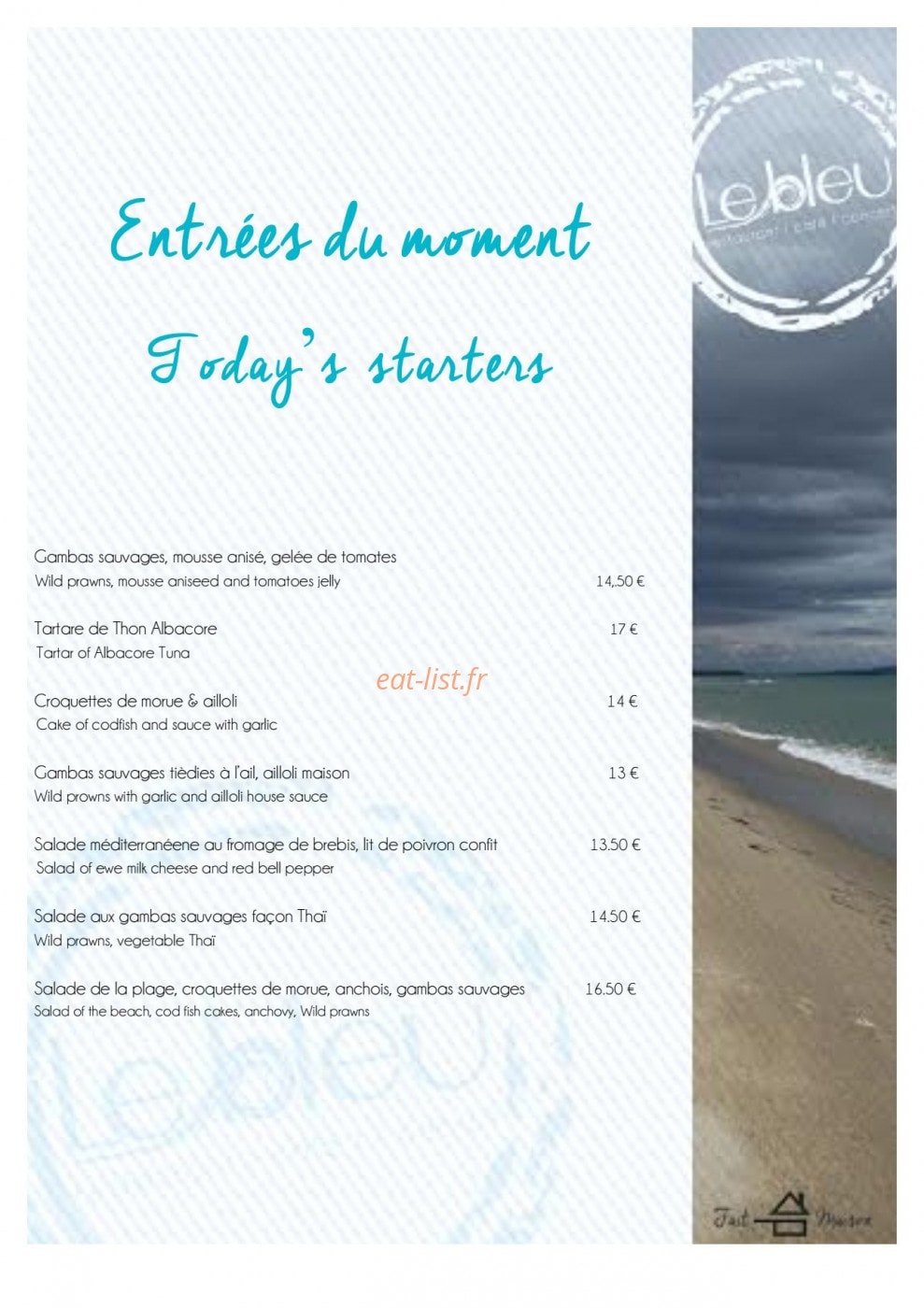 Le Bleu — carte page 3