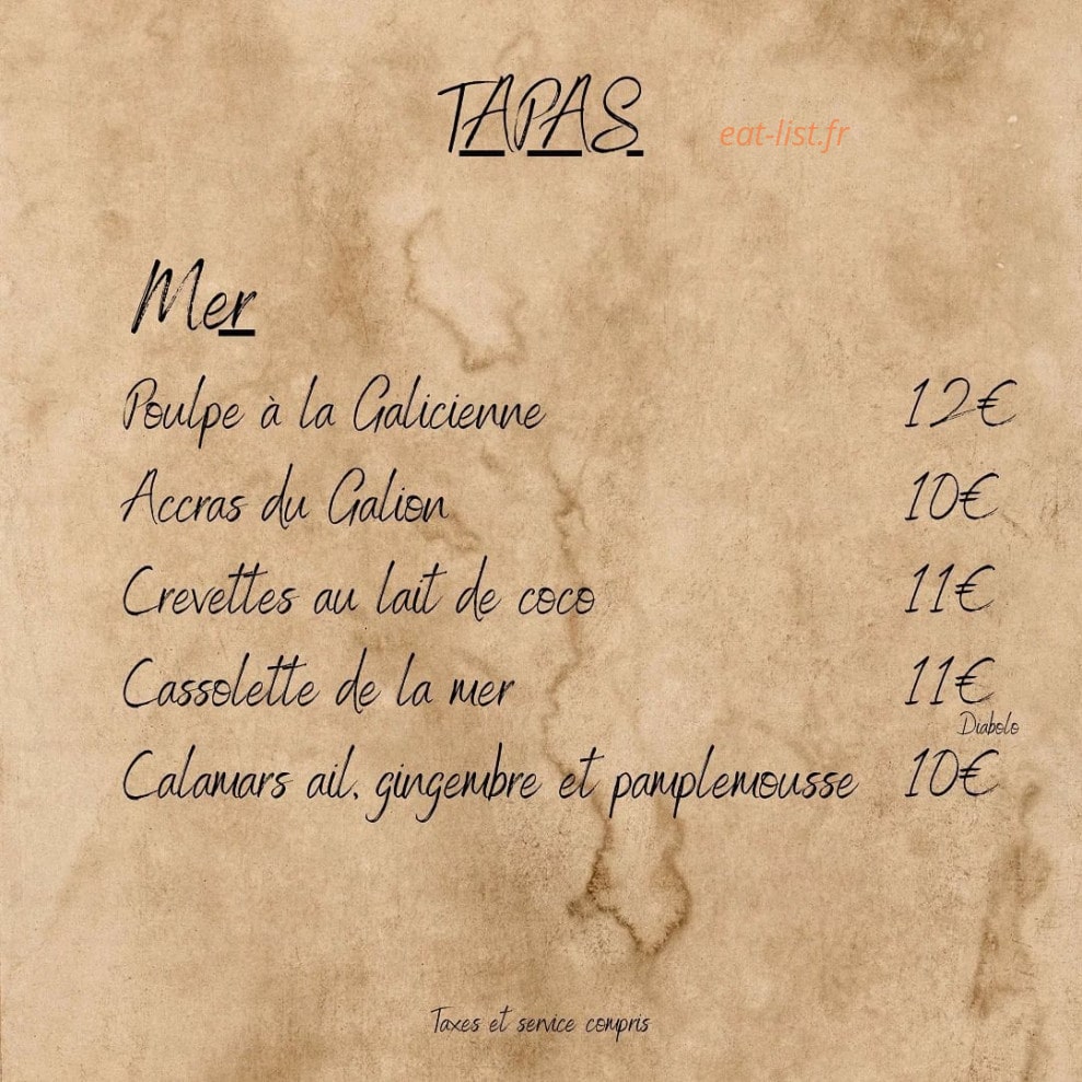 Le Galion — carte page 1