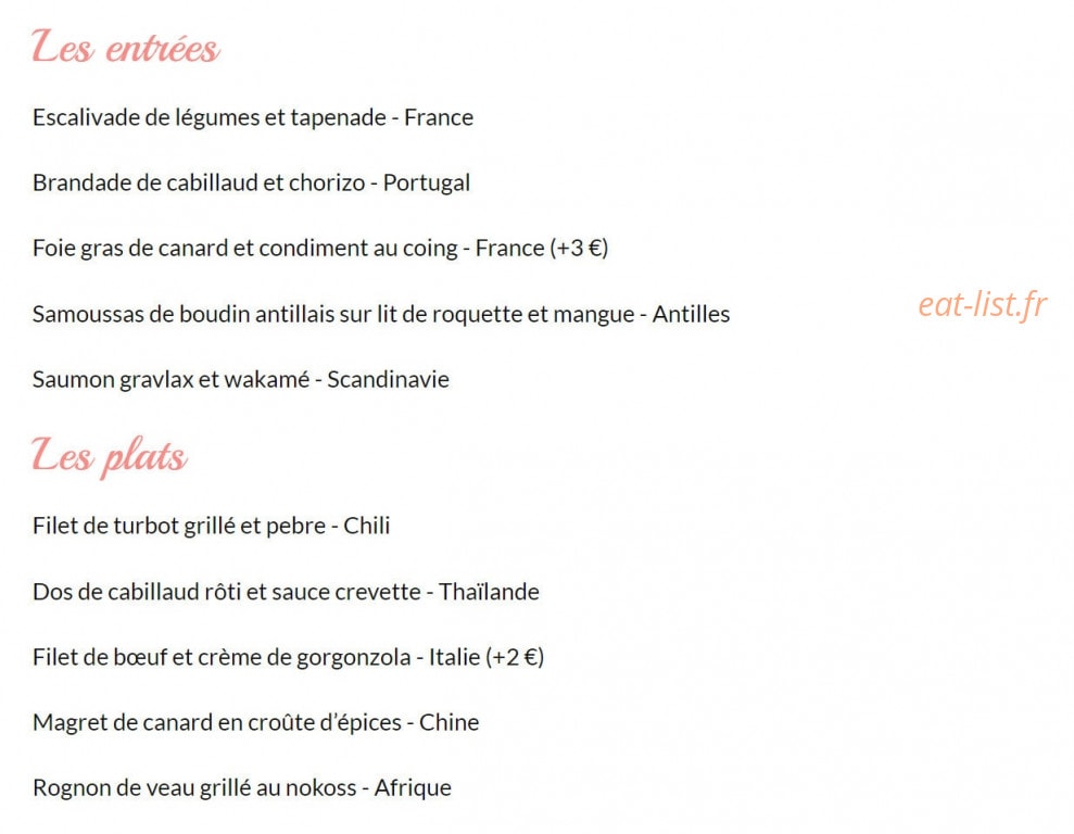 Le quatre vents — carte page 1