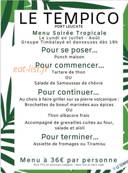 Le Tempico — carte page 1