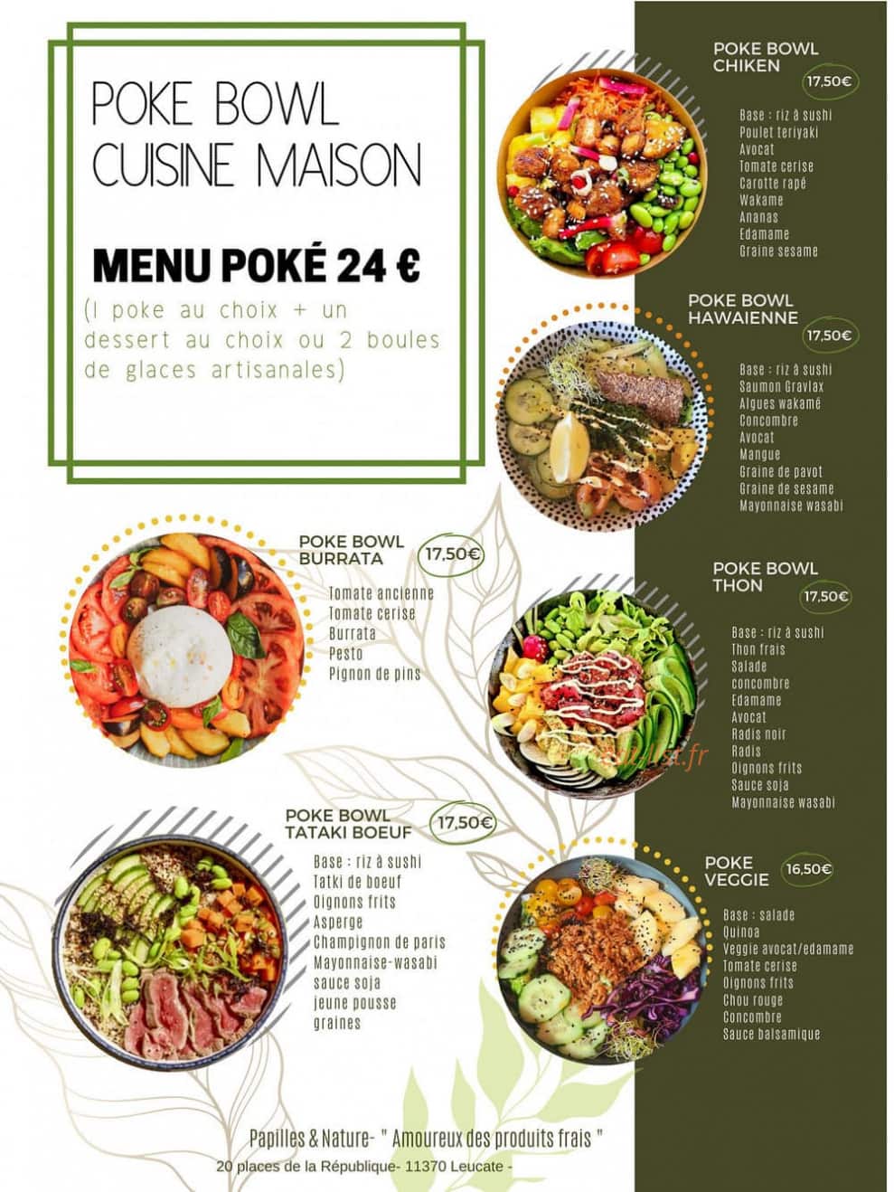 Papilles & Nature — carte page 2