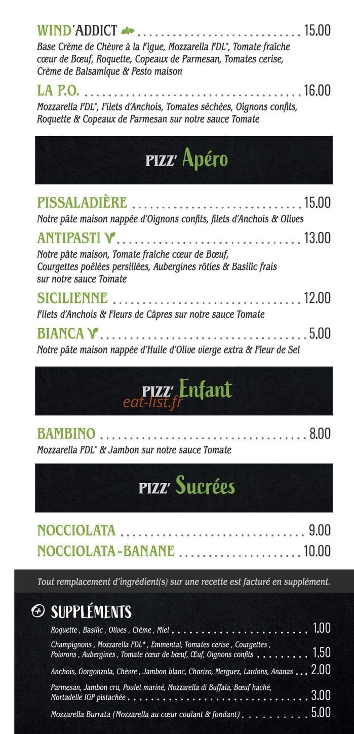 Pizz'Addict — carte page 5