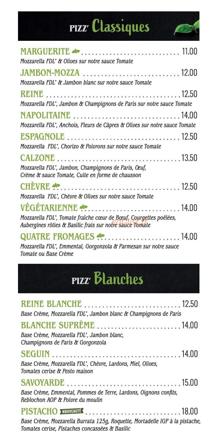 Pizz'Addict — carte page 3
