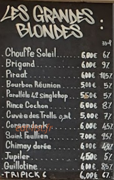 Trapisttbeer — carte page 1