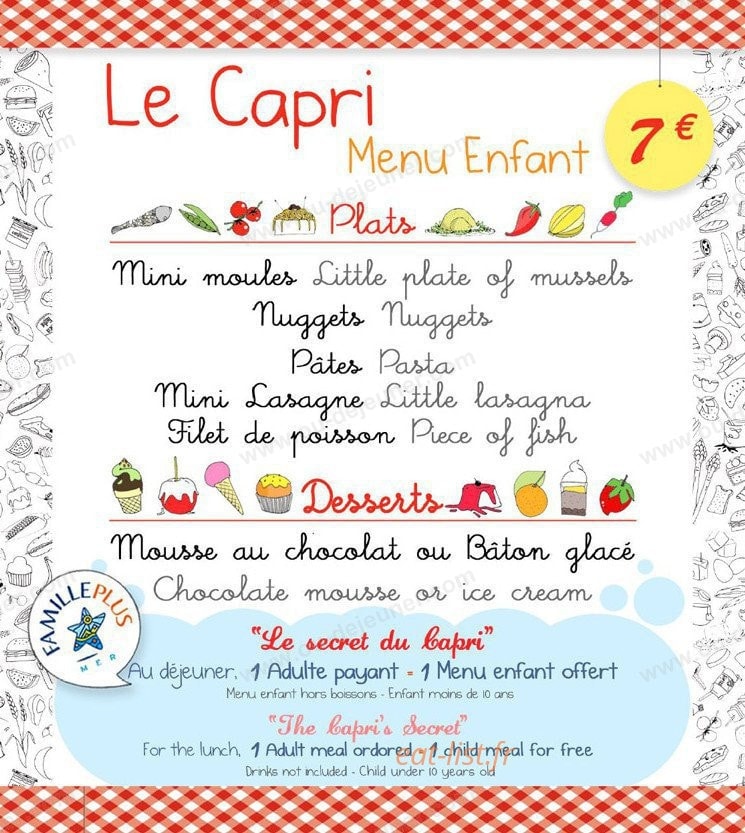Le Capri — carte page 3