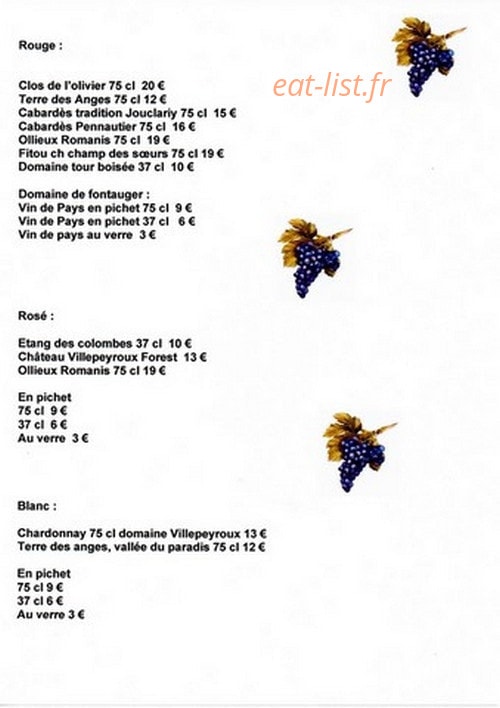Sire De Cabaret — carte page 2