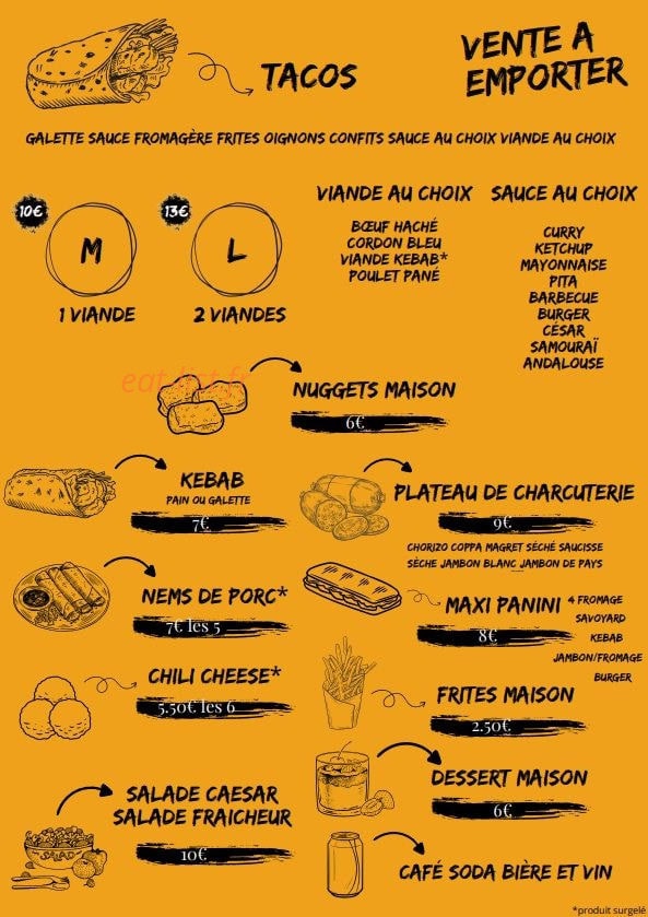 Chez Francky — carte page 1