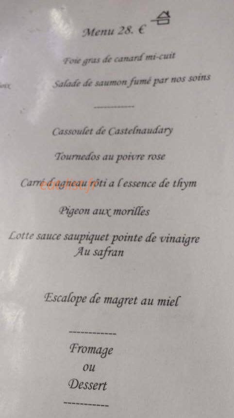 Auberge la Caleche — carte page 3