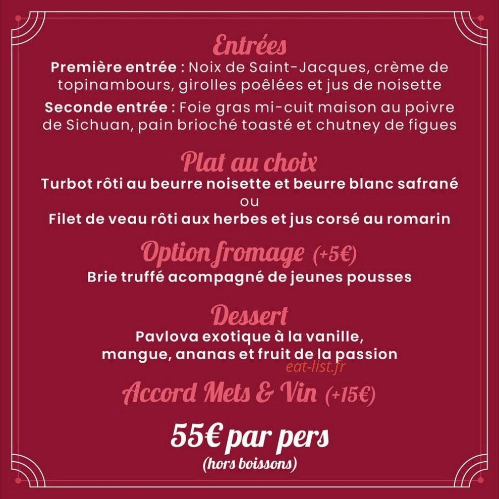 Brasserie Cocottes — carte page 1