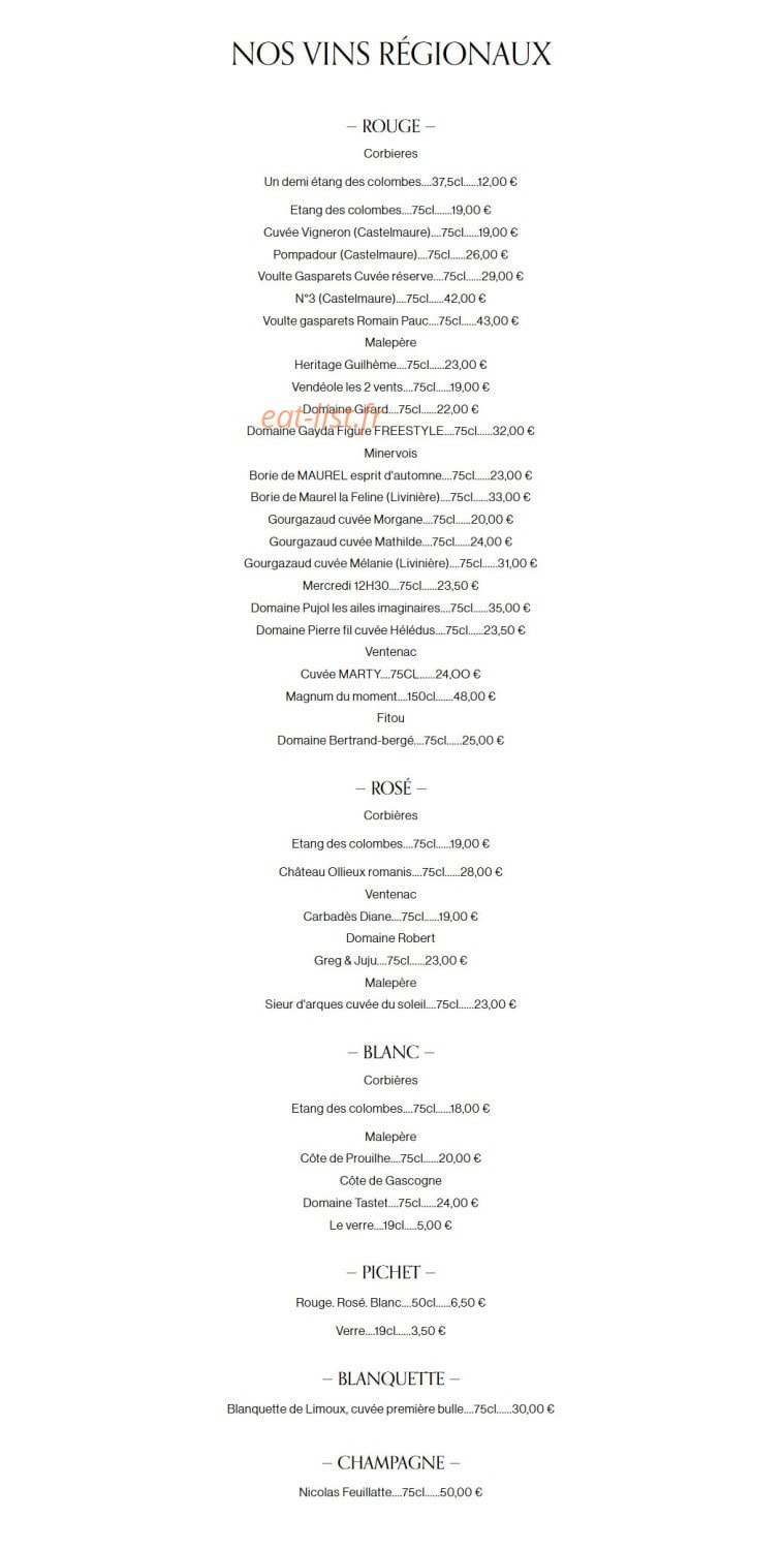 Chez Marty — carte page 3