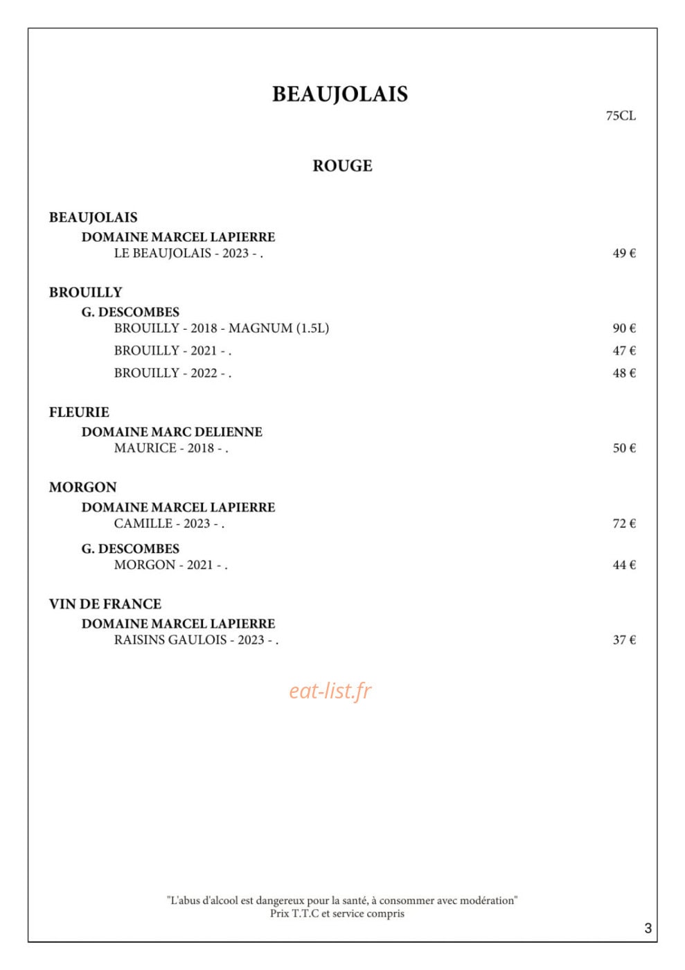 Gueuleton — carte page 8