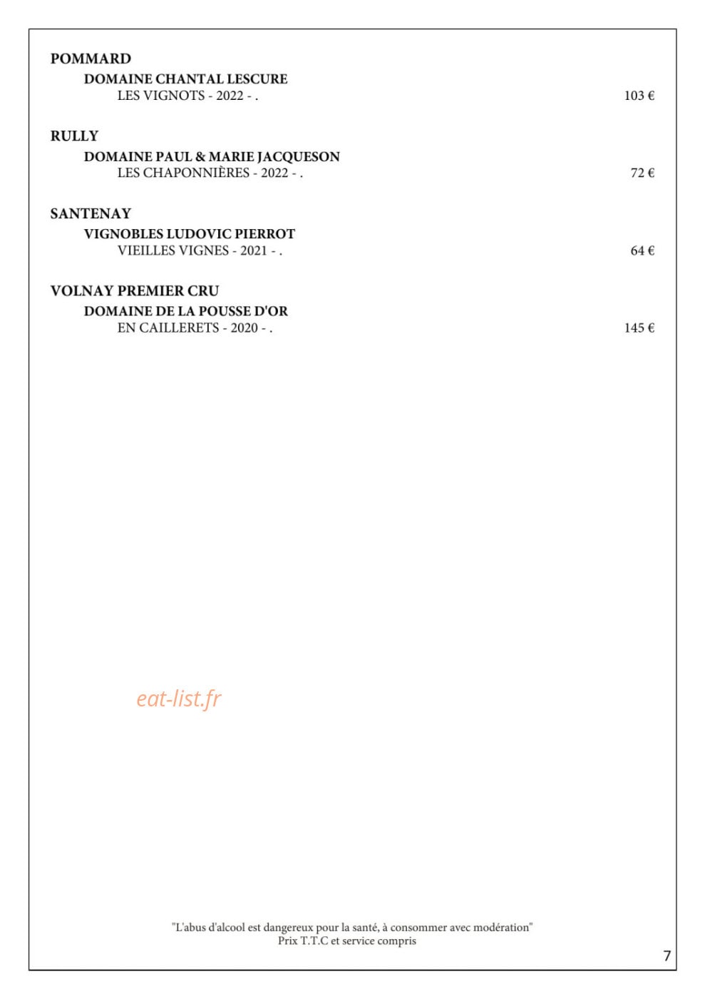 Gueuleton — carte page 12