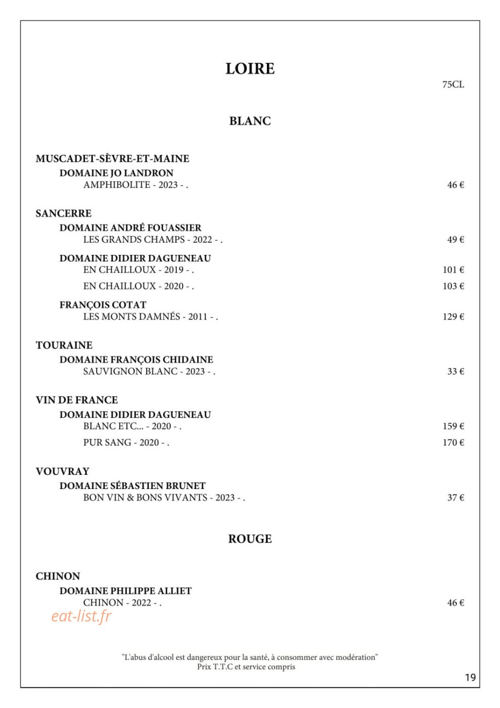 Gueuleton — carte page 24