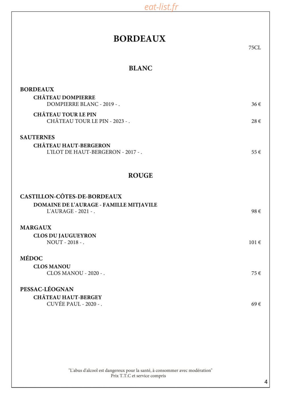 Gueuleton — carte page 9