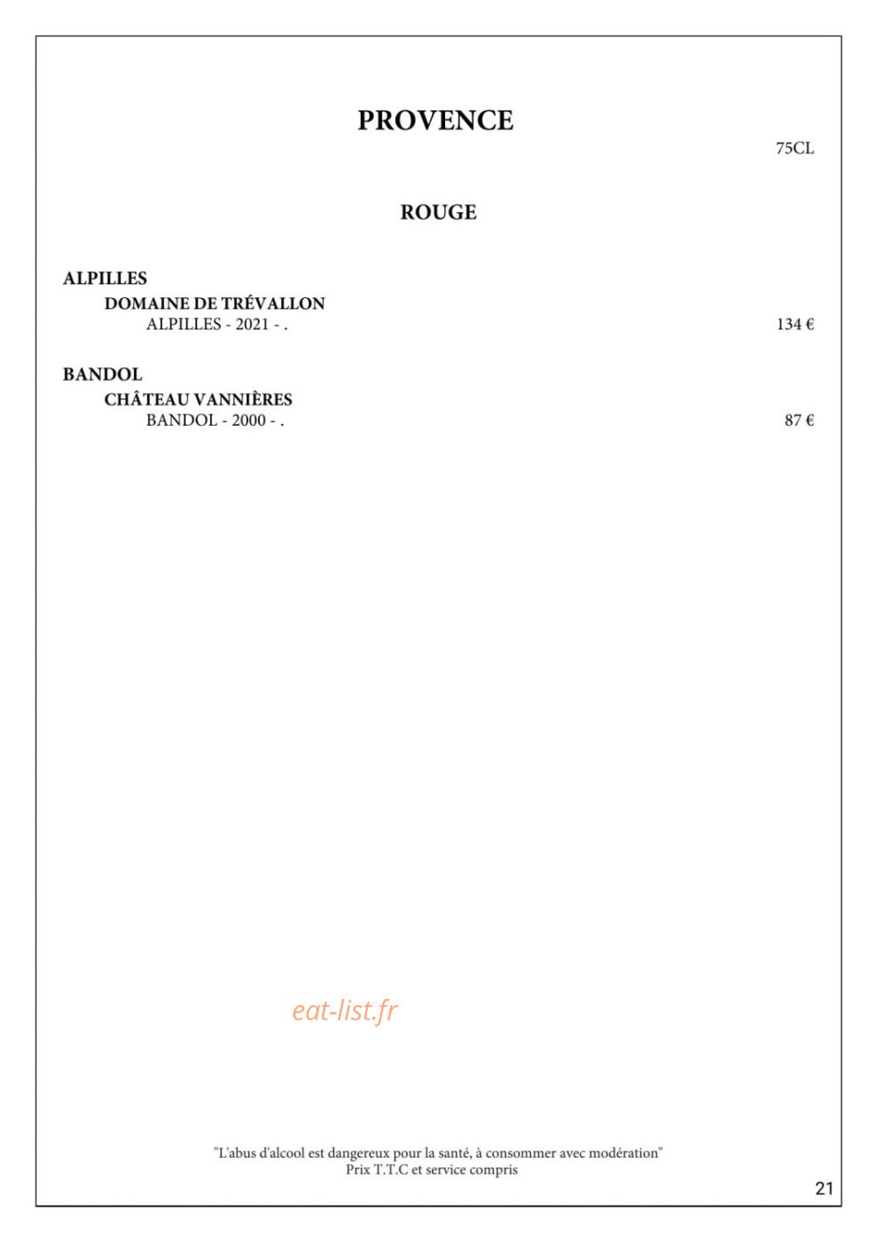 Gueuleton — carte page 26