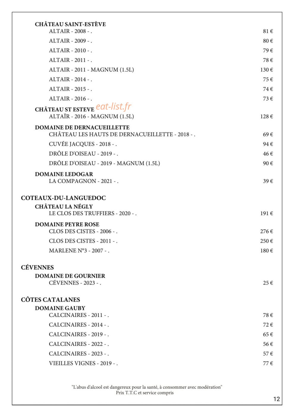 Gueuleton — carte page 17