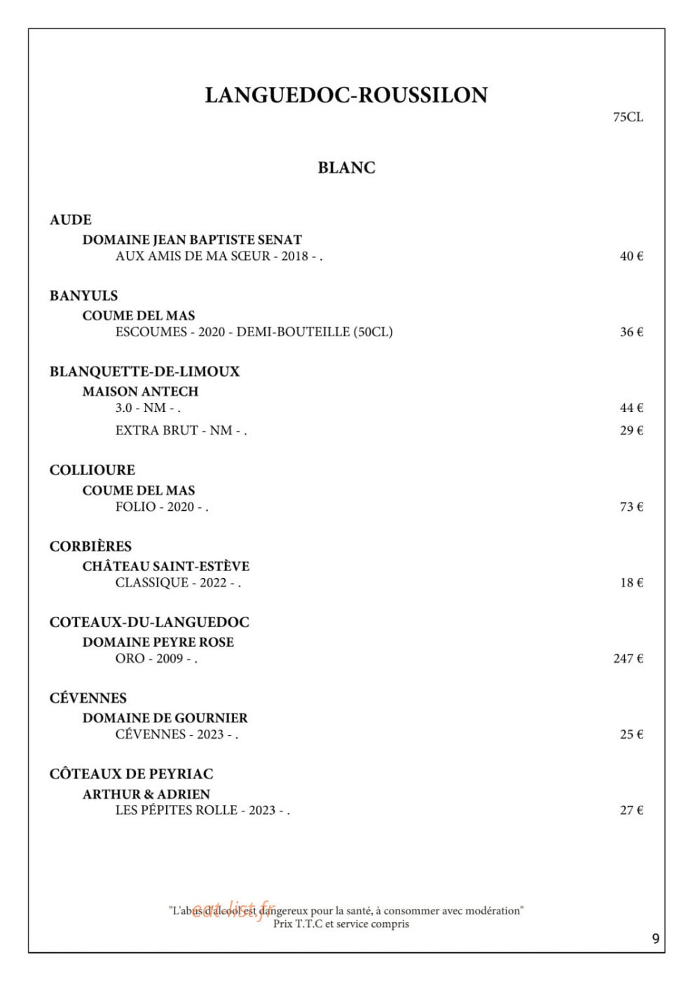 Gueuleton — carte page 14