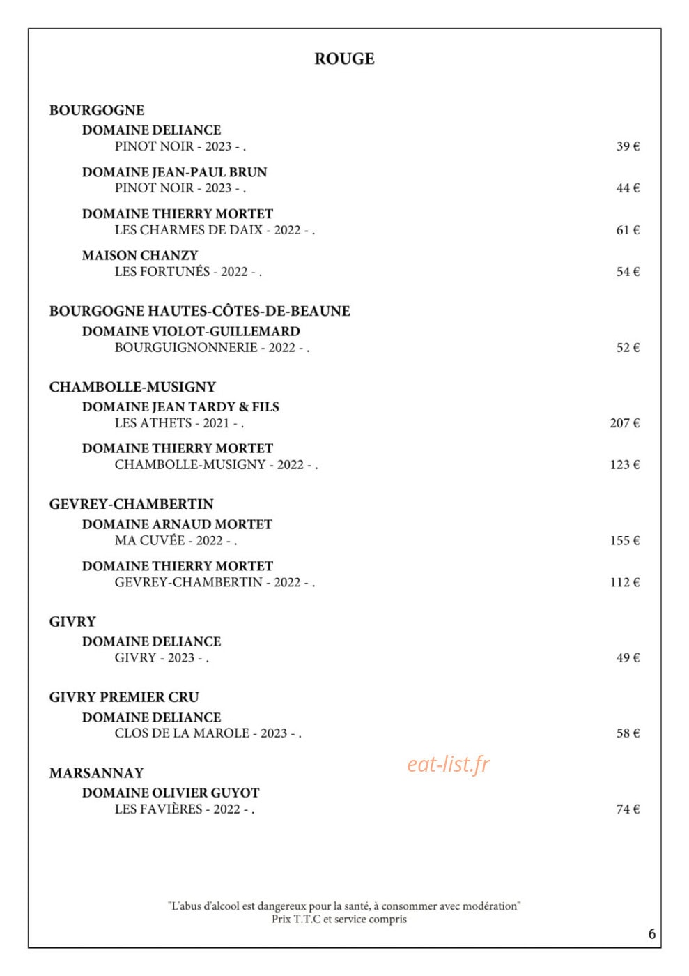 Gueuleton — carte page 11