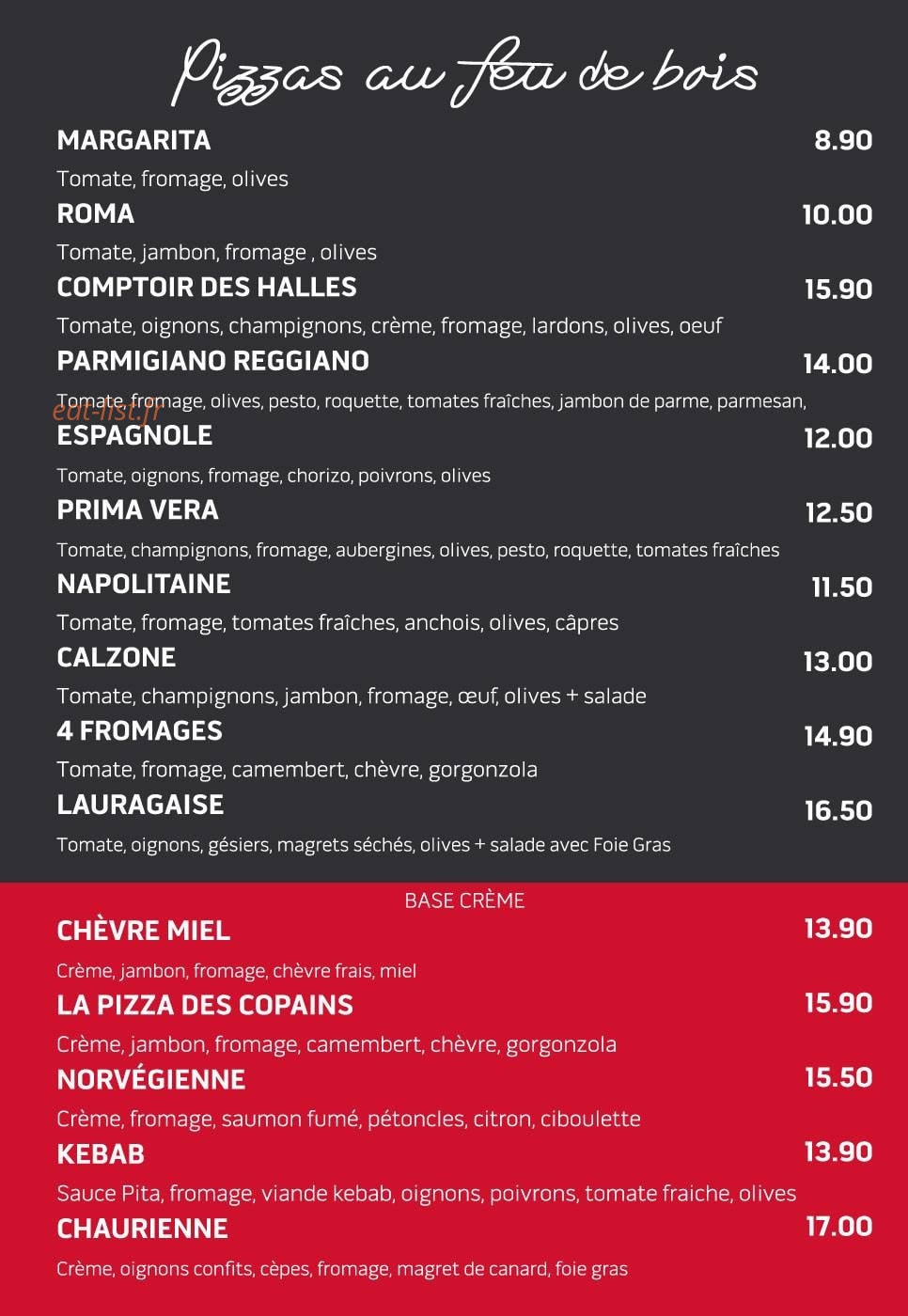 Le Comptoir des Halles — carte page 7