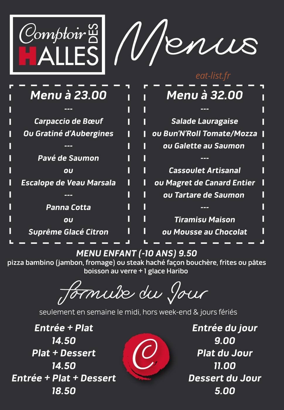 Le Comptoir des Halles — carte page 6