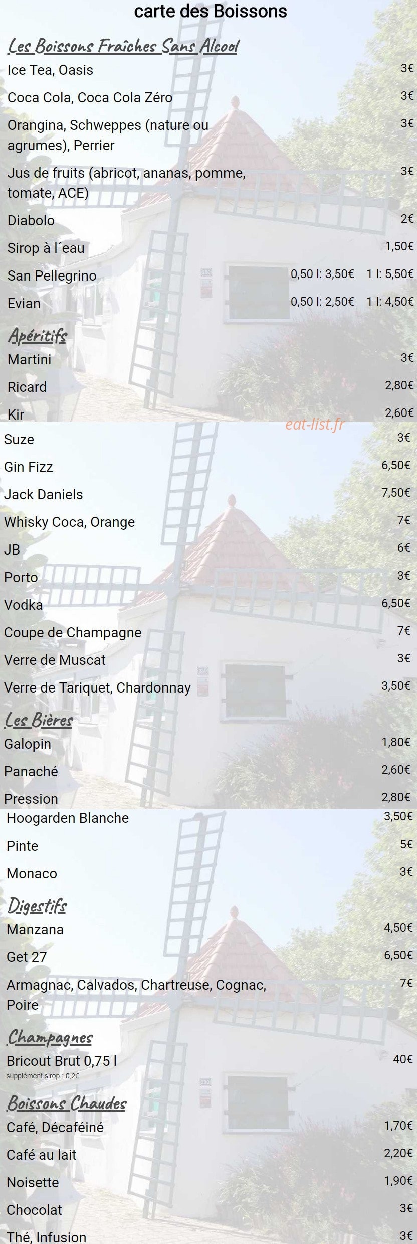 Le Moulin Vert — carte page 8