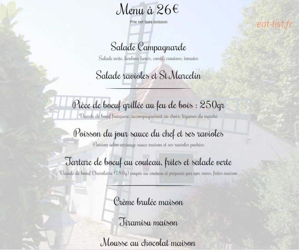 Le Moulin Vert — carte page 2