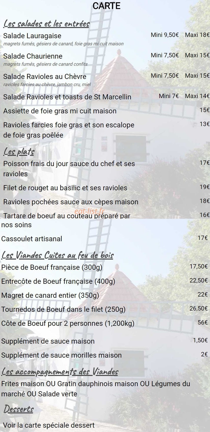Le Moulin Vert — carte page 6