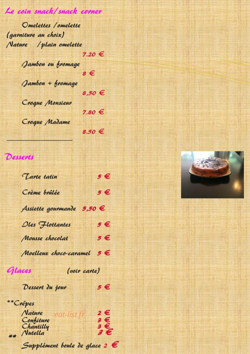 Le P'tit Moka — carte page 4