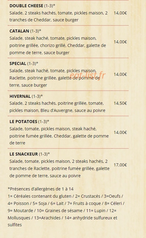 Les Snackeurs — carte page 2