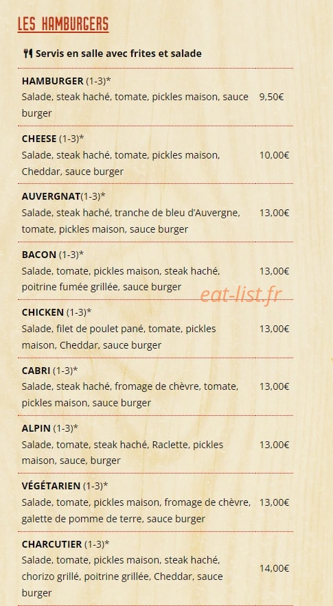 Les Snackeurs — carte page 1