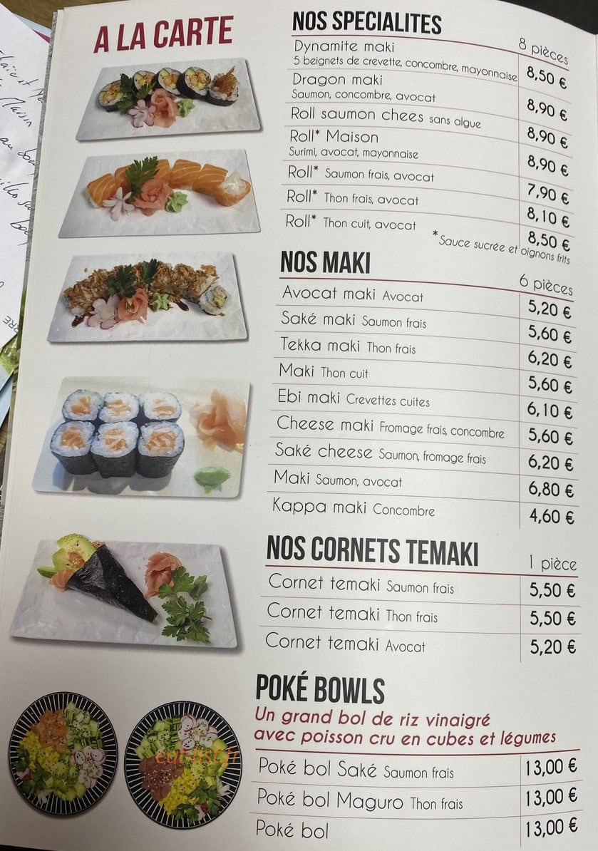 New sushi — carte page 3