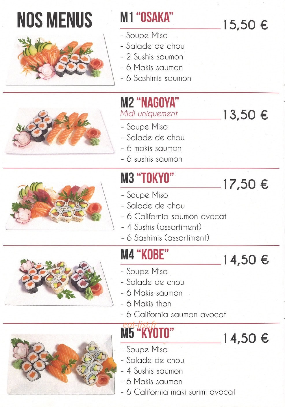 New sushi — carte page 4