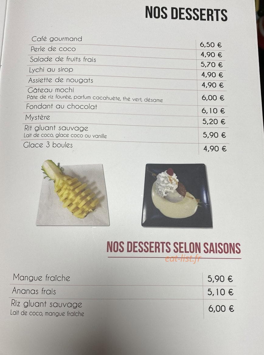 New sushi — carte page 6