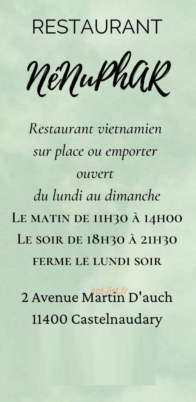 Restaurant Nénuphar — carte page 6