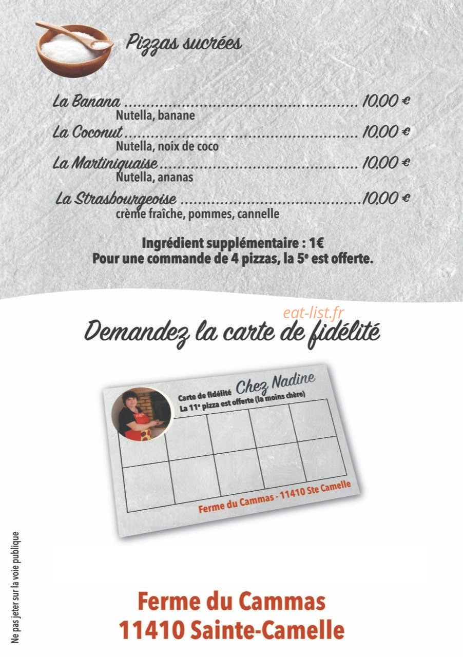 Chez Nadine — carte page 4