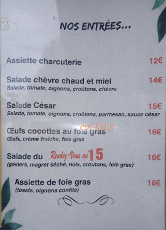 Rendez-vous au 15 — carte page 1